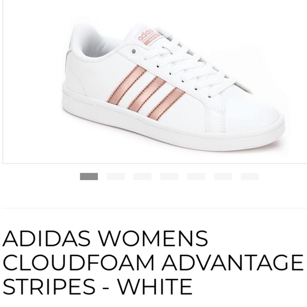 Adidas Cloadfoam Advantage white/rose gold sz7